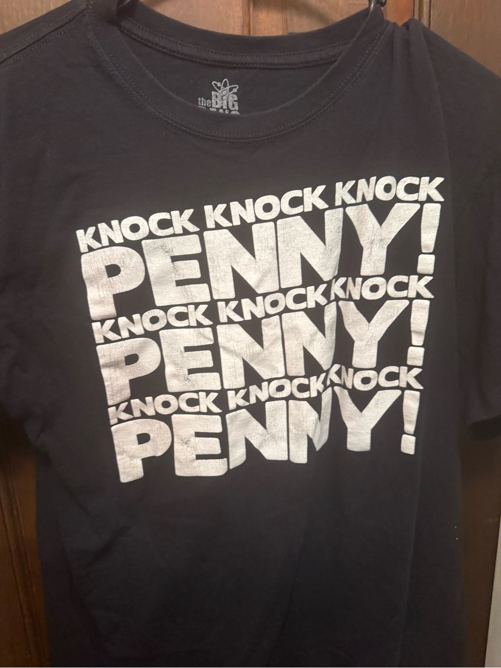 Women’s Large KNOCK KNOCK PENNY! Graphic Tee - White on Black
